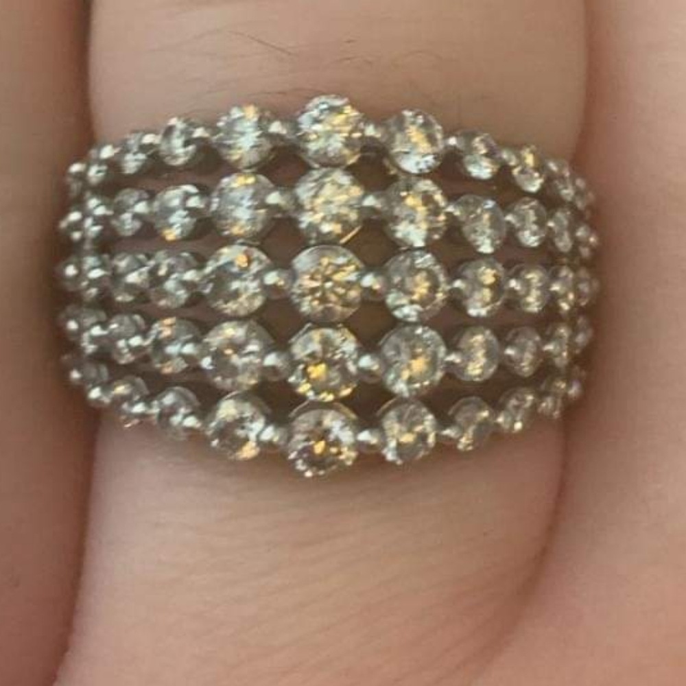 2.2 ctw diamond statement ring